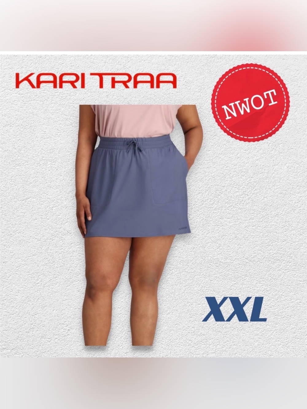 🇳🇴🆕NWOT KARI TRAA | XXL | Outdoorsy Cargo Style moon blue Ruth mini Skirt